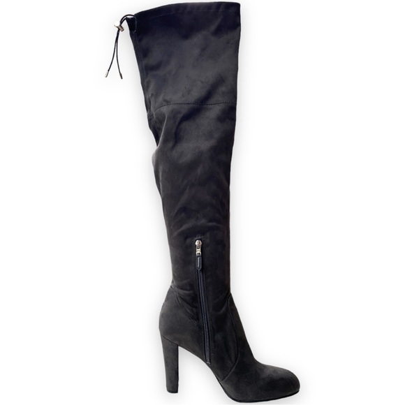 Sam Edelman Kent Dark Gray Faux Suede Over The Knee Boots New Without Box 9 - Picture 12 of 16
